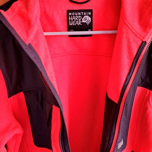 NWT Mountain Hardwear Men's Orange & Black First Tracks Fleece Jacket Medium - Picture 7 of 10